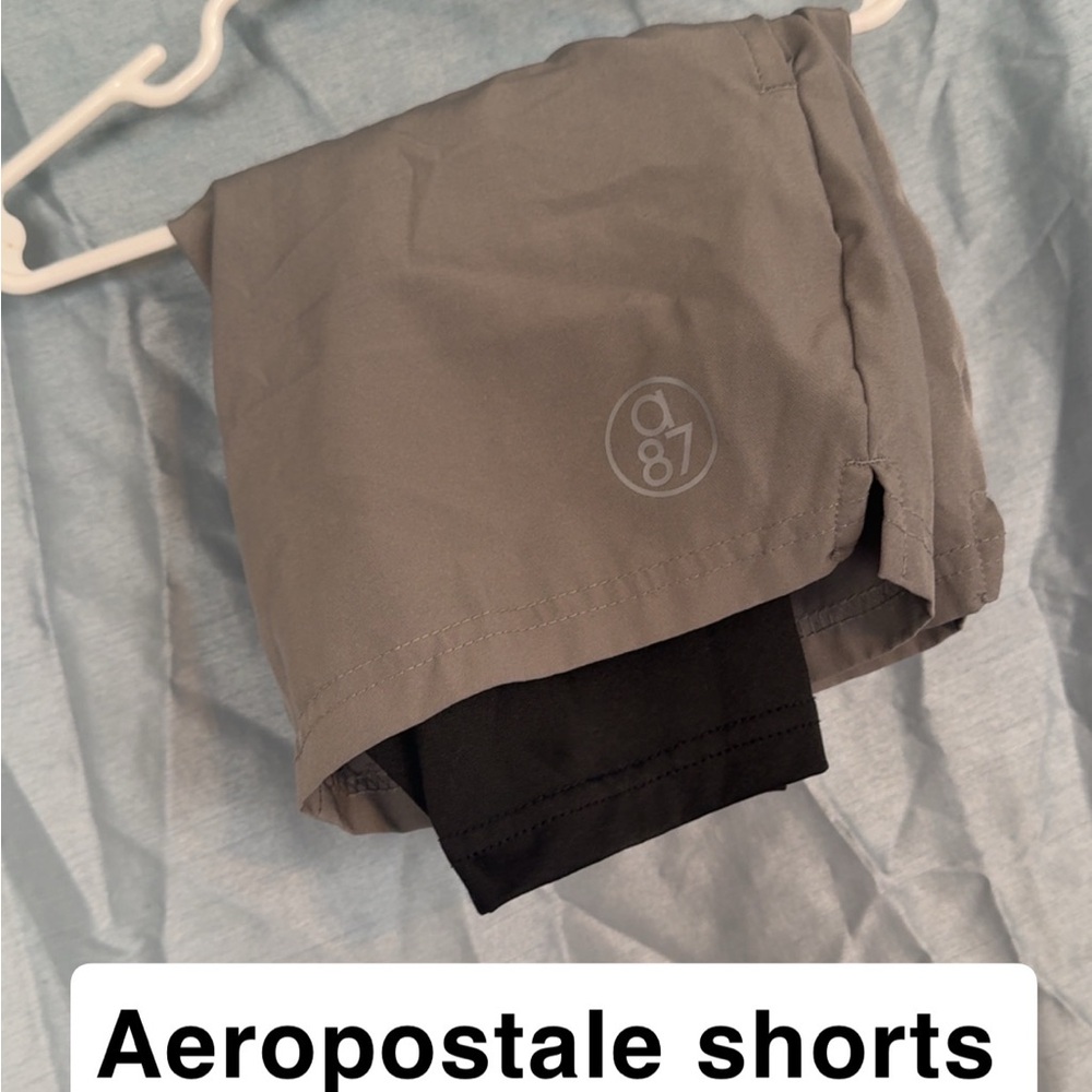 Aeropostale Athletic Gray and Black Shorts